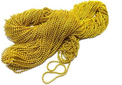 

GOELX Ball Chain for Jewelry Making / Decorating & Craft Work. Golden - Pack of 5 mtrs !!