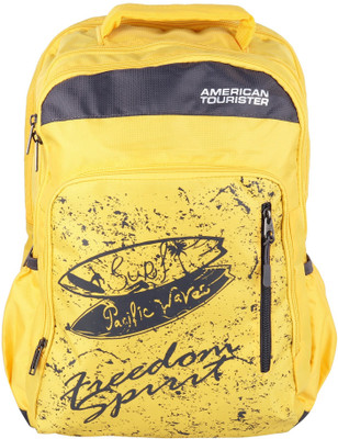 

American Tourister POP 01 YELLOW 2017 28 L Backpack(Yellow, Grey)