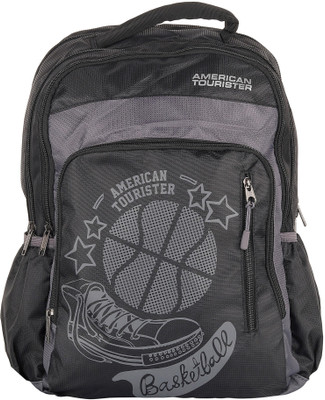 

American Tourister POP 01 BLACK 2017 28 L Backpack(Black, Grey)