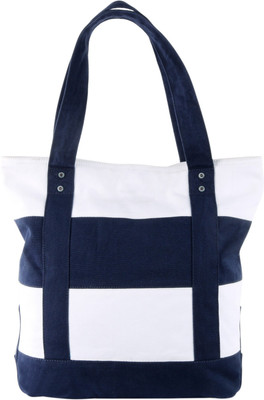 

Zobello Canvas Colorblock Beach Tote Bag Shoulder Bag(Blue, 19)