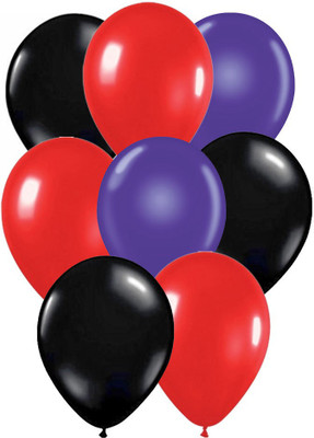 

PARTY PROPZ Solid CAR BIRTHDAY DECORATION/BALLOON SET OF 25/CAR PARTY SUPPLIES Balloon(Red, Black, Blue, Pack of 25)