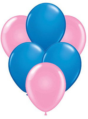 

PARTY PROPZ Solid BABY SHOWER LATEX BALLOON (PINK & BLUE) SET OF 25/BABY SHOWER PARTY SUPPLIES Balloon(Pink, Blue, Pack of 25)