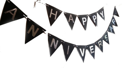 

Madcaps The Party Shop Happy Anniversary Banner(5 ft, Pack of 1)