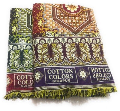 Cotton colors Floral Single Top Sheet for  Mild Winter(Cotton, Multicolor)