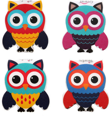 

Heartzy Set of 4 Cute Owl Magnetlic Bookmarks Magnetic Bookmarks Bookmark(Owl, Multicolor)