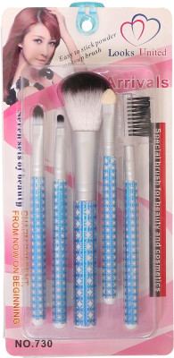 

Looks United Foundation Cosmetics Makeup Brush Set(Pack of 5)
