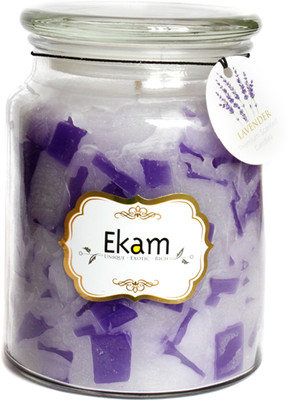 

Ekam 20 oz Chunk Jar Lavender scented candle Candle(Purple, Pack of 1)