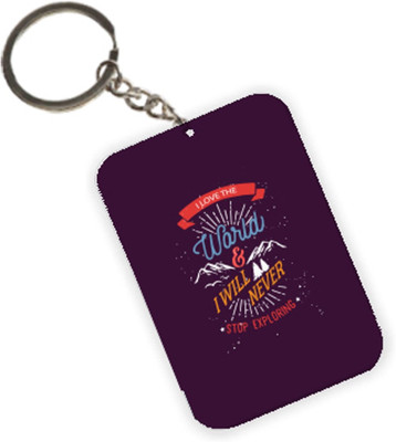 

The Crazy Me I love the World & I will never Stop exploring Key Chain(Multicolor)