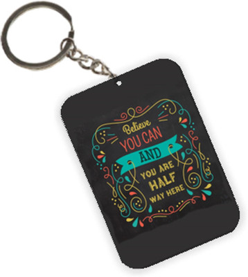 

The Crazy Me Believe you can and you are half way there Key Chain(Multicolor)