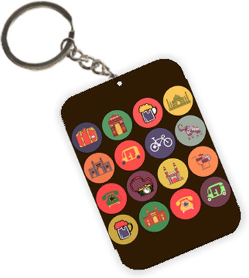 

The Crazy Me Retro City Key Chain(Multicolor)