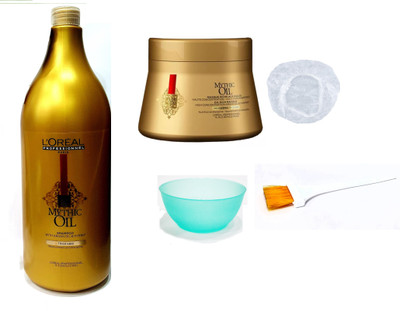 

L'Oreal Paris Set of 5 (Mythic Oil Shampoo+Mask+Bowl+Brush+Shower Cap)(Set of 5)