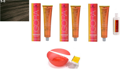 

Schwarzkopf Igora Vibrance Tone On Tone Coloration Tube No. 5-0 Hair Color(Set of 6)