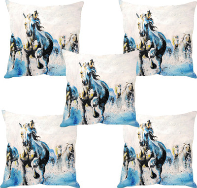 

Sleep Nature's Abstract Cushions Cover(Pack of 5, 40.63 cm*40.63 cm, Multicolor)