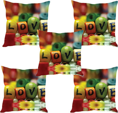 

Sleep Nature's Abstract Cushions Cover(Pack of 5, 30.63 cm*30.63 cm, Multicolor)