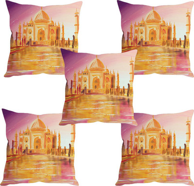 

Sleep Nature's Abstract Cushions Cover(Pack of 5, 40.63 cm*40.63 cm, Multicolor)