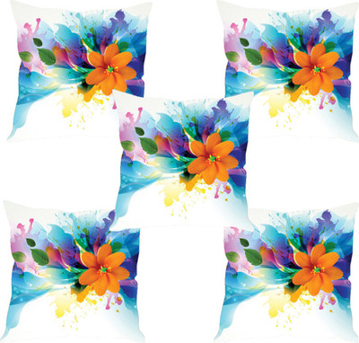 

Sleep Nature's Abstract Cushions Cover(Pack of 5, 30.63 cm*30.63 cm, Multicolor)