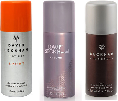 

David Beckham Sport Beyond Signature Deodorant Spray - For Men(450 ml, Pack of 3)