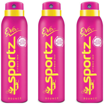 

EVA bounce deodrant spray Body Spray - For Women(125 ml, Pack of 3)