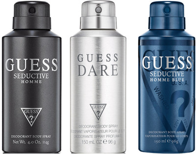 

Gusse Seductive Homme Seductive Homme Blue Dare Deodorant Spray - For Men(450 ml, Pack of 3)