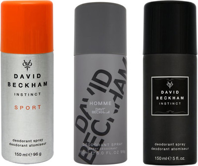 

David Beckham Sports Homme Instinct Deodorant Spray - For Men(450 ml, Pack of 3)