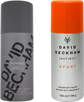 

David Beckham Homme Sport Deodorant Spray - For Men(300 ml, Pack of 2)