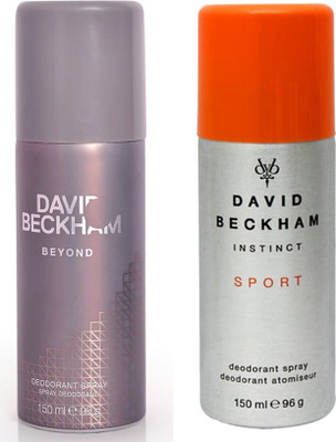 

David Beckham Beyond Sport Deodorant Spray - For Men(300 ml, Pack of 2)