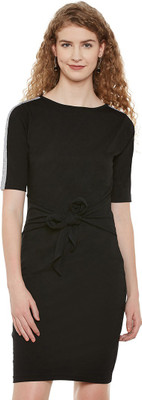 Miss Chase Women Bodycon Black Mini/Short Dress