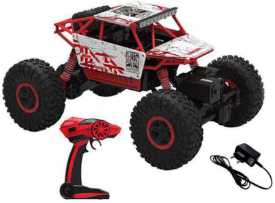 

Techhark Rock Crawler 2.4 GHz Remote Control Frequency Car(Red, Black), Black;red