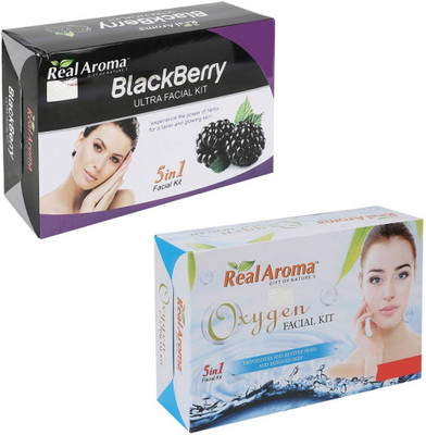 

Real Aroma Blackberry Oxygen Facial Kit 740 g(Set of 2)