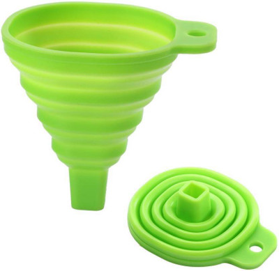 

ShopAis Silicone Funnel(Green, Pack of 1)