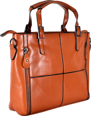 

KMK Internationals Hand-held Bag(Tan, Brown), Brown;tan