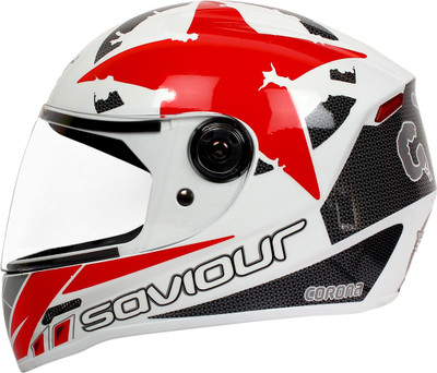 

SAVIOUR GTX GRAPHICS Motorbike Helmet(White