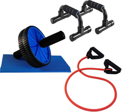 

Evana Double Ab Wheel,T Shape Push Up Bar,Long Stretching Rope Gym & Fitness Kit