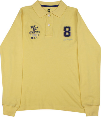 

612 League Boys Solid Cotton T Shirt(Yellow, Pack of 1