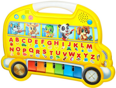 

GoAppuGo Musical Alphabet Bus with Piano Educational Toy Tablet for Kids Baby Birthday GIft(Multicolor)