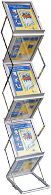 

PathosIndia 4 Compartments Aluminium, Acrylic A4 Size Dispaly Catalogue(Grey)