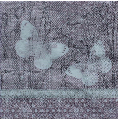 

craftsneed Decorative 3Ply paper napkin for decoupage-Butterfly Multicolor Napkins(2 Sheets)