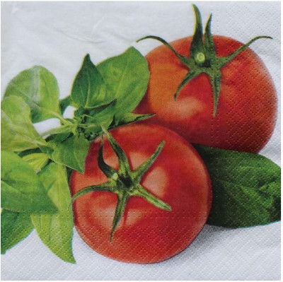 

craftsneed Decorative 3Ply paper napkin for decoupage-Garden Tomatoes Multicolor Napkins(2 Sheets)