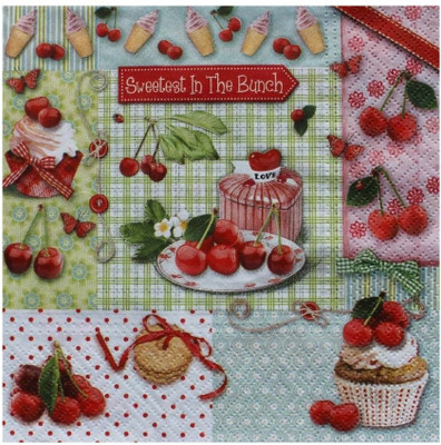

craftsneed Decorative 3Ply paper napkin for decoupage-Yummy Multicolor Napkins(2 Sheets)