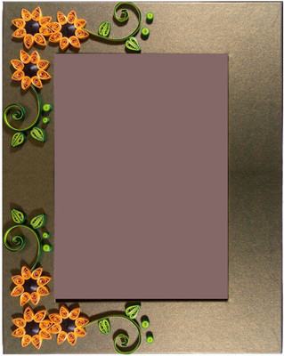 

TiaCrafts Paper Crafts Photo Frame(Gold, 1 Photos)