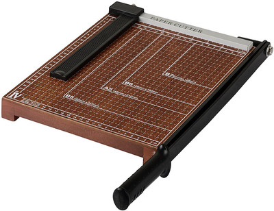 

Chrome A4 Wooden Paper Cutter Rubber Grip Guillotine Paper Cutter(Set Of 1, Brown)