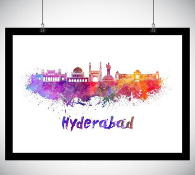 Hyderabad Wall Poster A4 Fine Art Print(11.69 inch X 8.27 inch, Rolled)