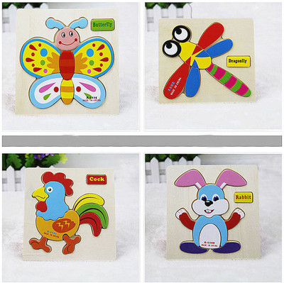 

Tickles Wooden Animals Puzzle Children's Toys Educational for Kids Cartoon(Set of 12 and Design May Vary) for Kids 2 yrs Plus(12 Pieces)