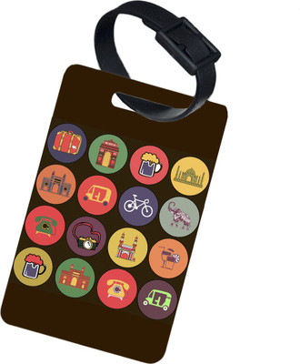 

The Crazy Me Retro City Luggage Tag(Multicolor)