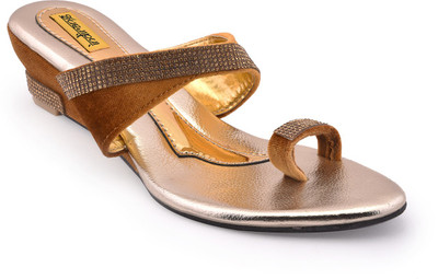 

Indirang Women Gold Wedges