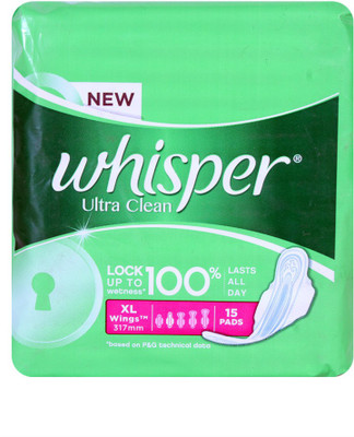 

WHISPER ULT XL WINGS 15X30ODE2 Sanitary Pad(Pack of 15)