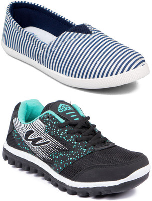 

Asian RIYA-21 & LR-99 Running Shoes For Women(Black, White