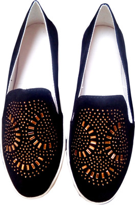 

Stylotrendz Designer Women or Girls Loafers Casuals For Women(Black