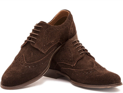 

The Leather Box Wing Tip Derby Corporate Casuals For Men(Brown