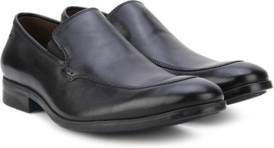 

Clarks Banfield Step Black Leather Slip-on Shoe For Men(Black